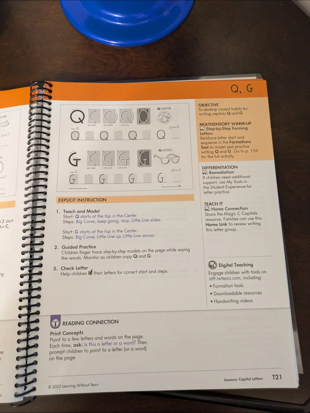 Handwriting W/O Tears Letters & Numbers For Me Teacher Guide Grade K